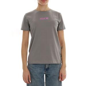 T-SHIRT LOGO SHOESHINE GRIGIO
